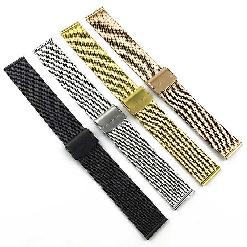 Женские аксессуары для часов 0 4 дюйма ремень из нержавеющей стали 304 Миланского
