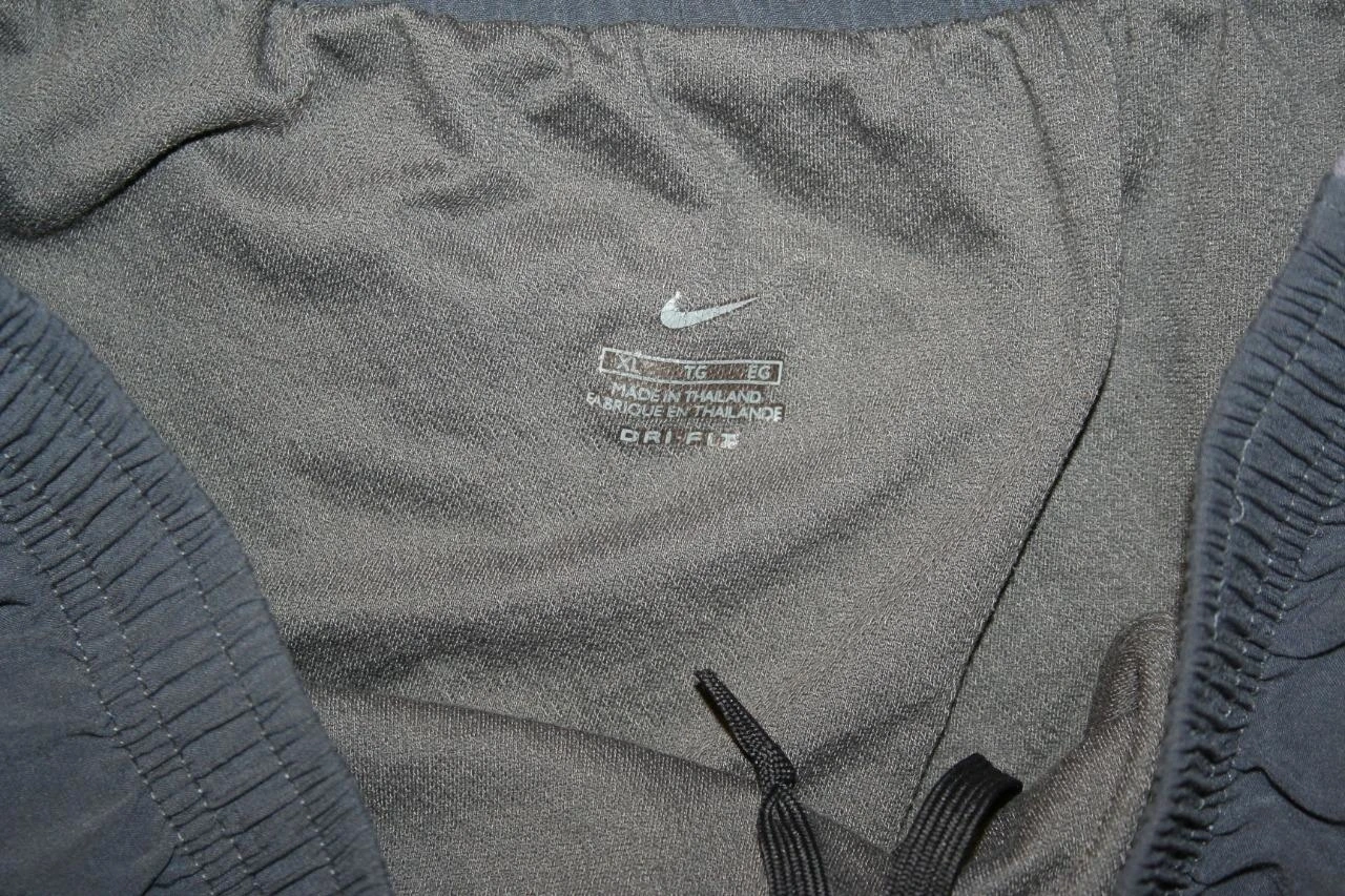 NIKE DRI-FIT мужские XL выстроились шорты для бега упражнения серый тренажерный зал
