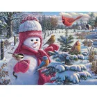 5D Diy бриллиантовый рисунок Рождество Снежная девушка птицы вышивка крестом полная квадратная вышивка алмазами Мозаика из бисера искусство ремесла