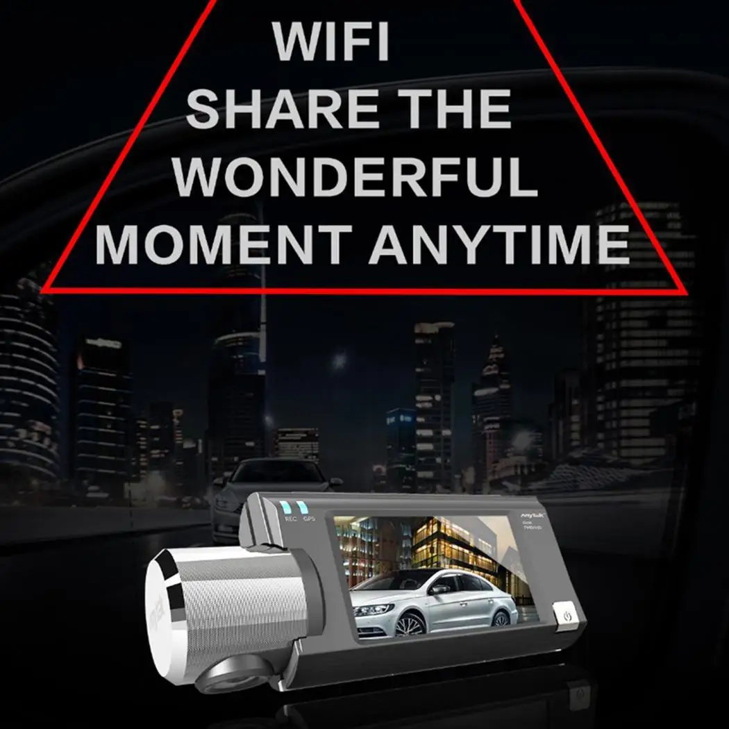 Anytek G100 Wifi Автомобильный видеорегистратор Камера 2 45 ''ips FHD 1080P WDR камера для