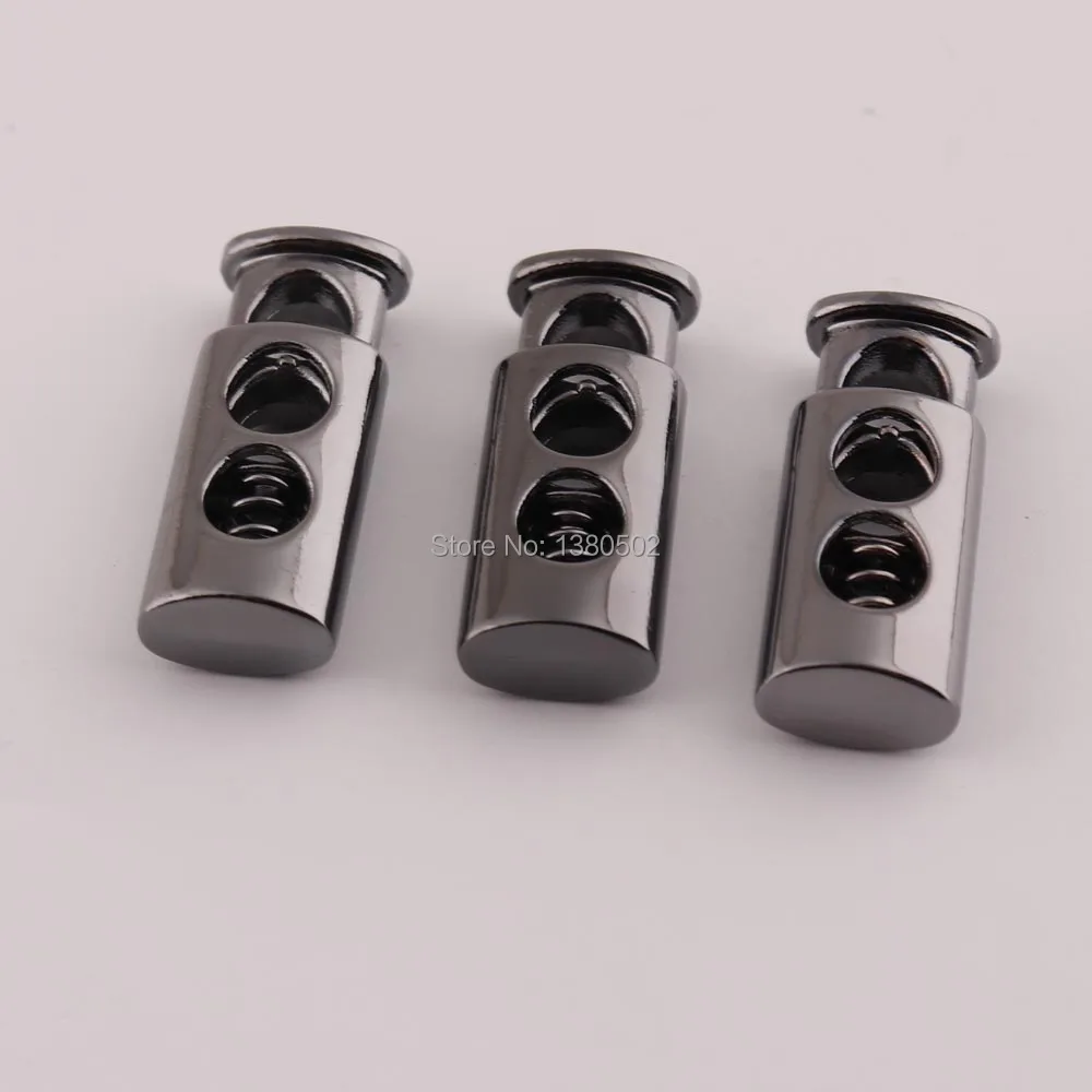 10pcs 26mm Cord End Adjuster Silver Gunmetal Double Barrel Lock durable paracord locks buckes for Mask sewing accessories | Дом и сад
