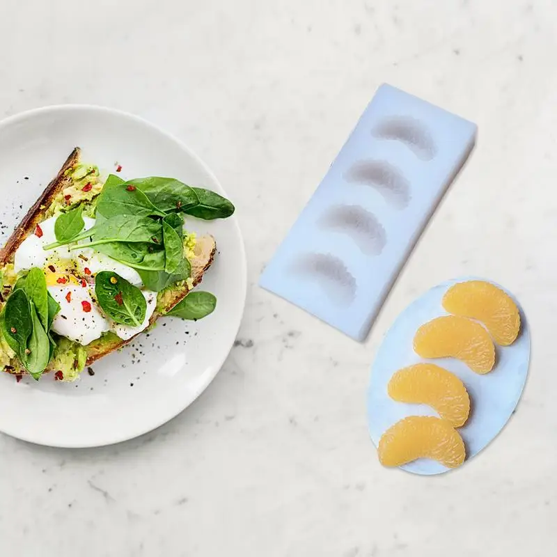 DIY фруктовый торт Ароматерапия Свеча Форма 4 отверстия мульти-режим полукруглые