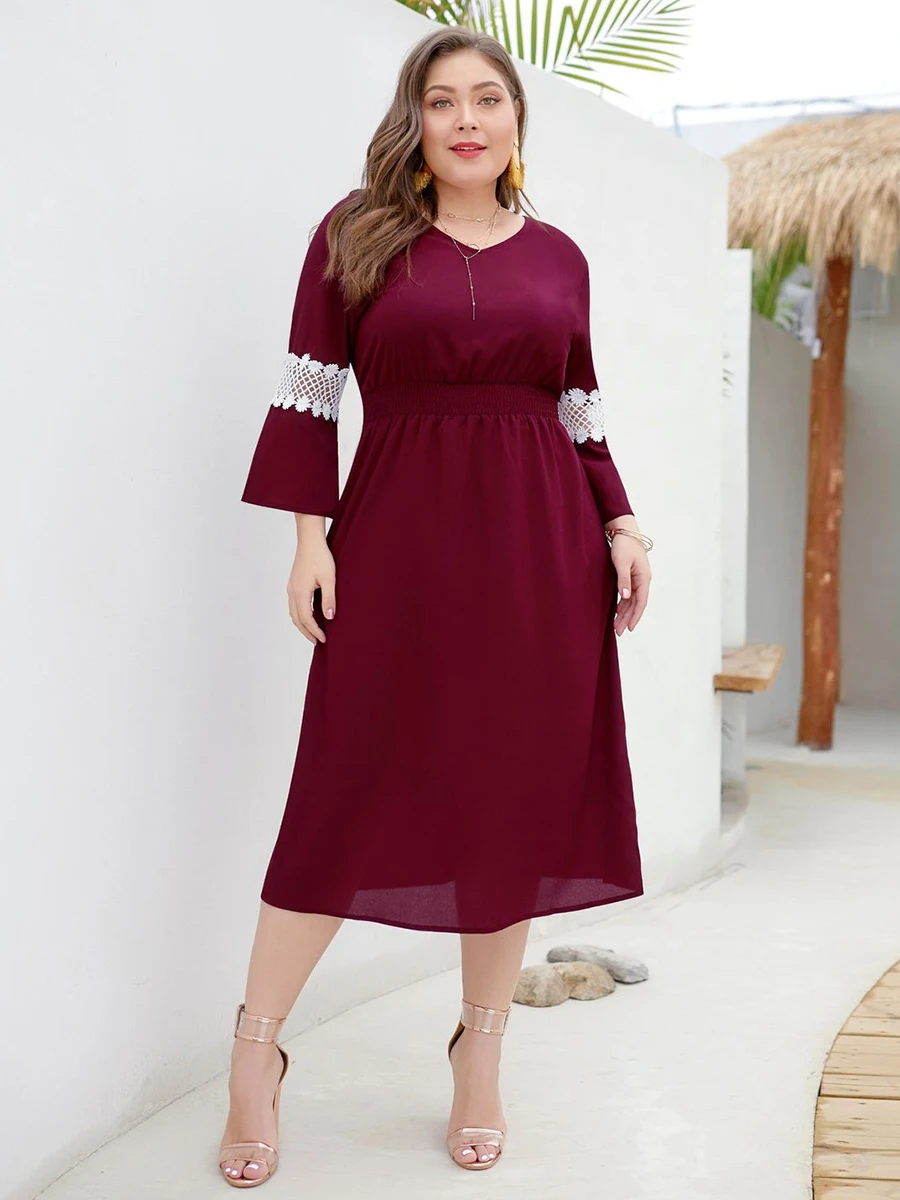 Дамы Повседневное плюс Размеры v-образным вырезом официальный с короткими