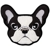 cartoon towel embroidery appliques sew on kawaii bulldog patches for clothing accessories bag t shirt decor cute pet badges