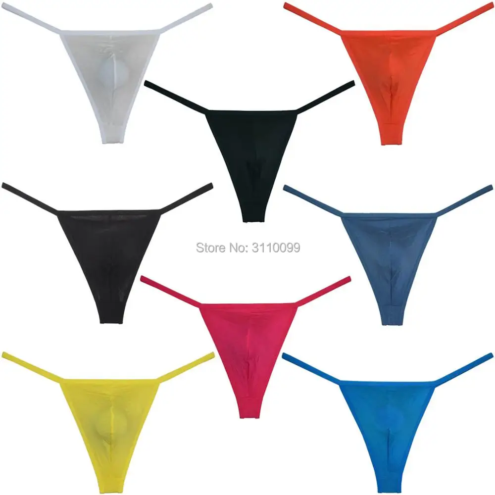 

Men's Solis Ventilate Soft Pouch Bikini Thongs G-Strings Care for the skin Thong Underwear Men Tanga T-Back Panties