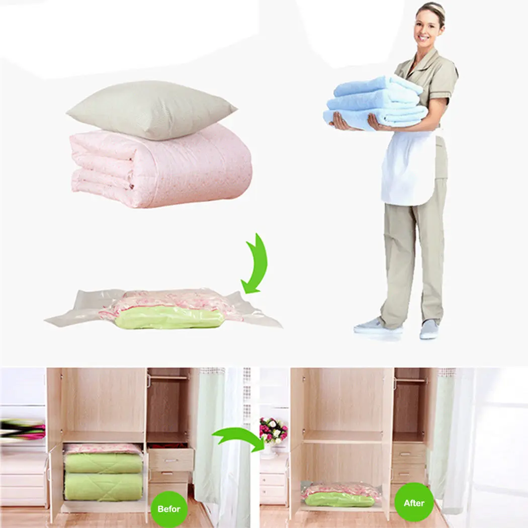 4 Размеры Space Saver Экономия сумки для хранения Герметичный вакуумный