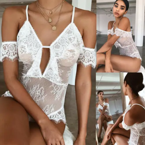 Женское сексуальное нижнее белье Тедди Babydoll с пуш-ап кружевом Babysuit g-стринги
