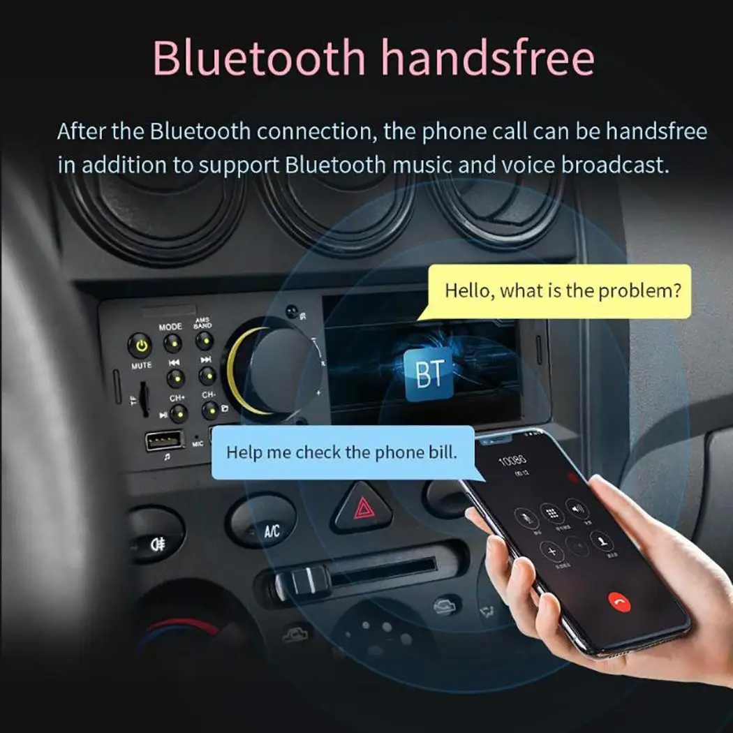 4 1 'Ƈ Din автомобильный MP5 плеер Bluetooth авто FM Радио сенсорный экран TF USB громкой