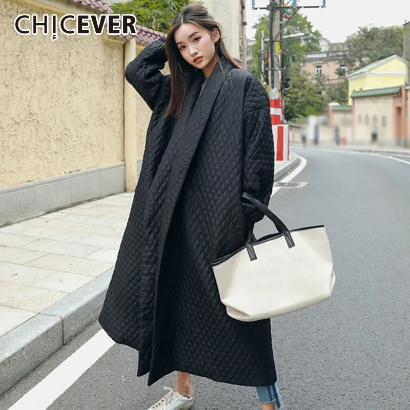 CHICEVER 2018 осень зима Женская ветровка с лацканами длинным рукавом однобортный