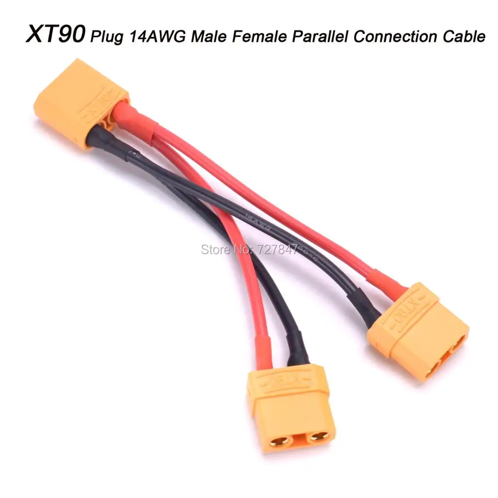 XT90 Разъем 14AWG мужской и женский параллельный Соединительный кабель для lipo