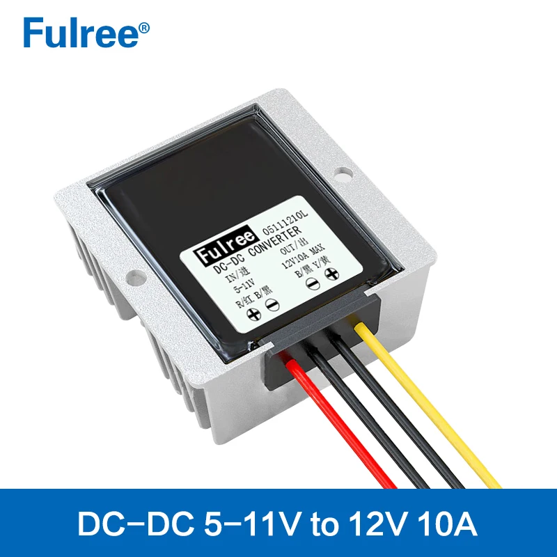 Step Up повышающий преобразователь 5V 6V 8V 9V 10V 11V 12V 5A 10A 120W Водонепроницаемый