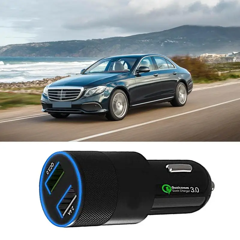 Автомобильное зарядное устройство с двумя USB портами нескользящее для всех