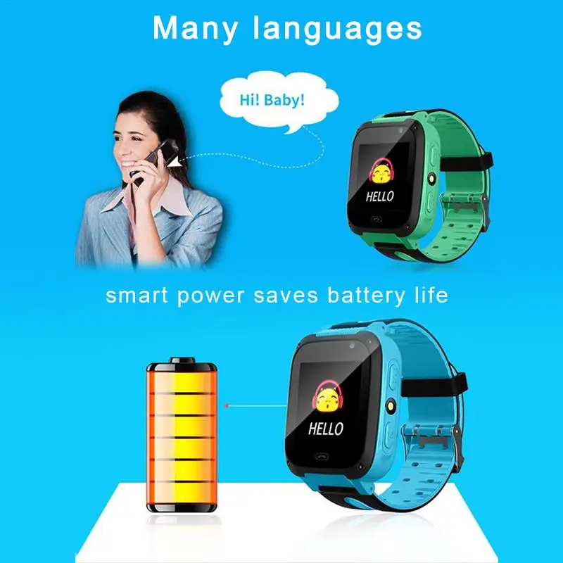 Новые смарт-часы V6 Детские с смарт-часами GPS трекер Bluetooth Анти-потерянный монитор