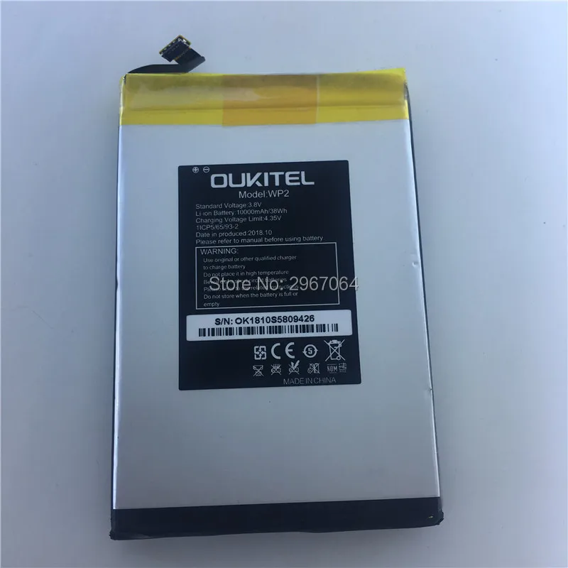 Мобильный телефон батарея для OUKITEL WP2 10000 мАч Высокая емкость 6 0 дюймов MTK6750T 4 + 64G