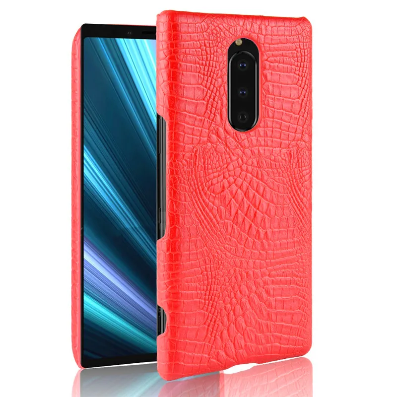 Чехол для Sony Xperia XZ 4 с крокодиловой текстурой Жесткий из поликарбоната + задняя