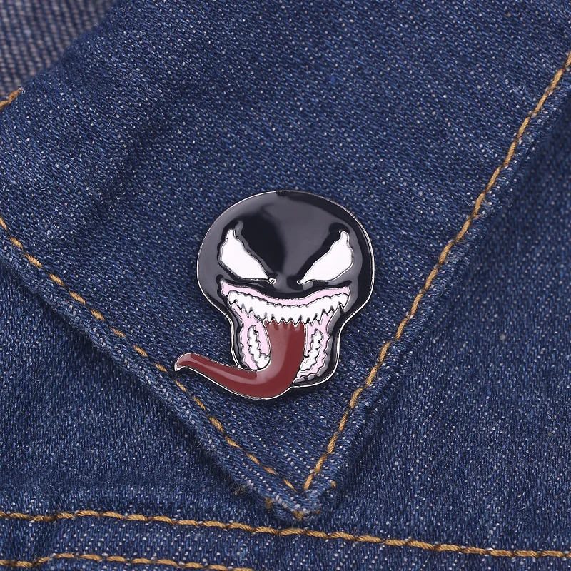 OHCOMICS Otaku герой Marvel Venom значок эмалированная брошь кнопка нагрудник металлическая