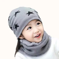 2018 hot parent child 2pcs super warm winter balaclava wool beanies knitted hat and scarf for 3 12 years old girl boy hats