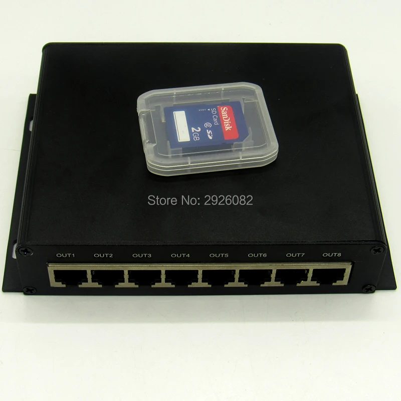 Sd-карта DMX LED pixel lighting контроллер 8 портов выход (on-line/off-line/wifi/синхронизации/DMX/пять в