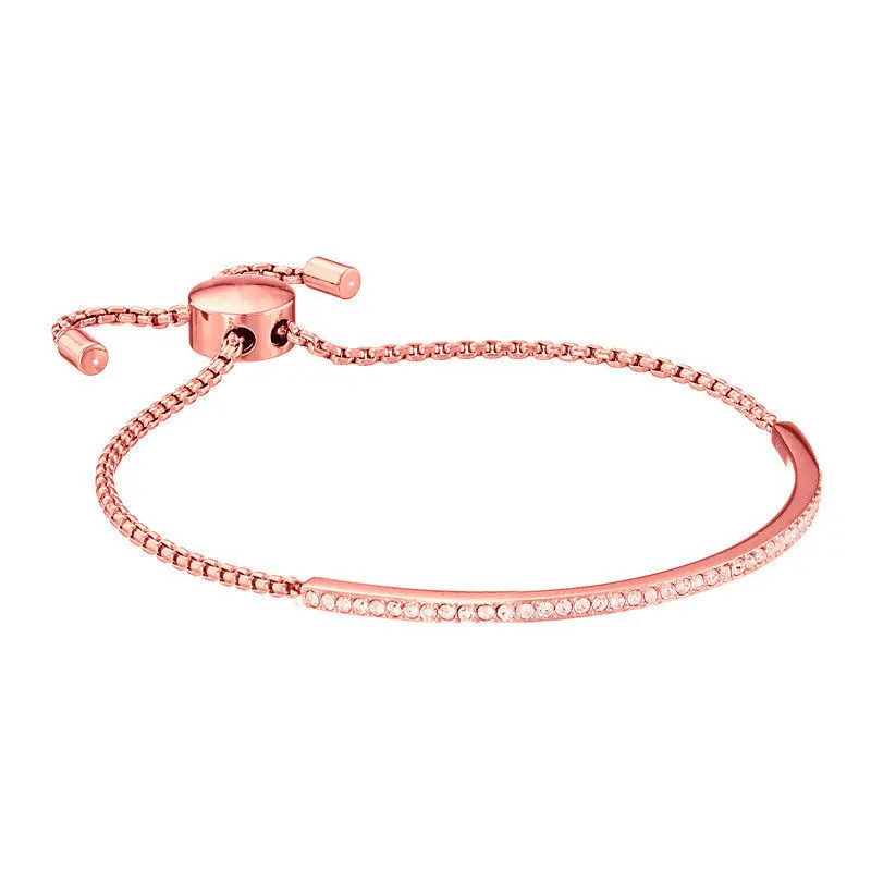

Hot Women's Crystal Blacelets Party Accessories Adjustable Alloy Bracelet Band Luxury Promise Engagement Bridal Wedding Gift