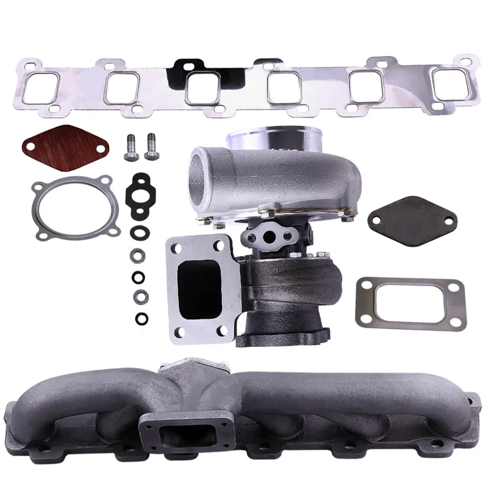 GT35 GT3582 Турбокомпрессор 《 R32 R33 R34 RB25 RB30 T3 70. 63/R коллектор турбокомпрессора 4 болта