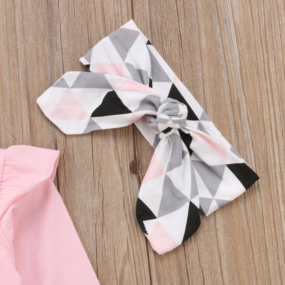 Комплект одежды для новорожденных девочек Футболка с рукавами летучими топы