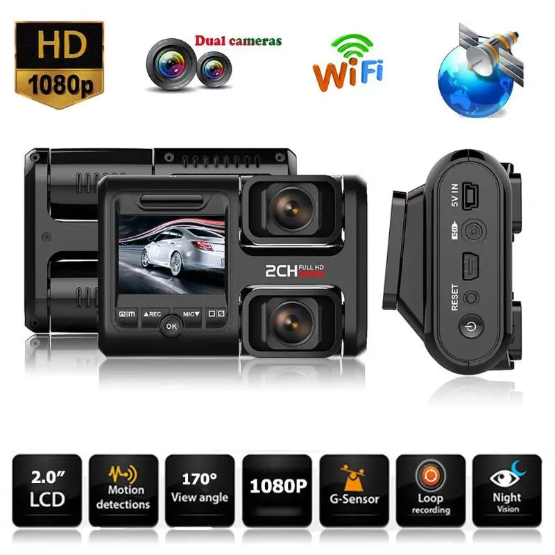 T692C Автомобильная электроника Двойной регистратор 2 0 дюйма LCD 1080P FHD двойной