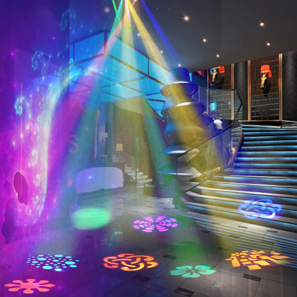 Диджейский сценический светильник светодиодный мини с подвижной головкой 8