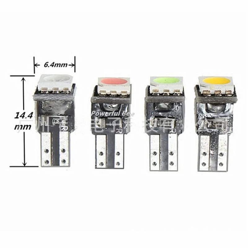 50 x T5 5050SMD светодиодные лампы для приборной панели белый синий зеленый красный