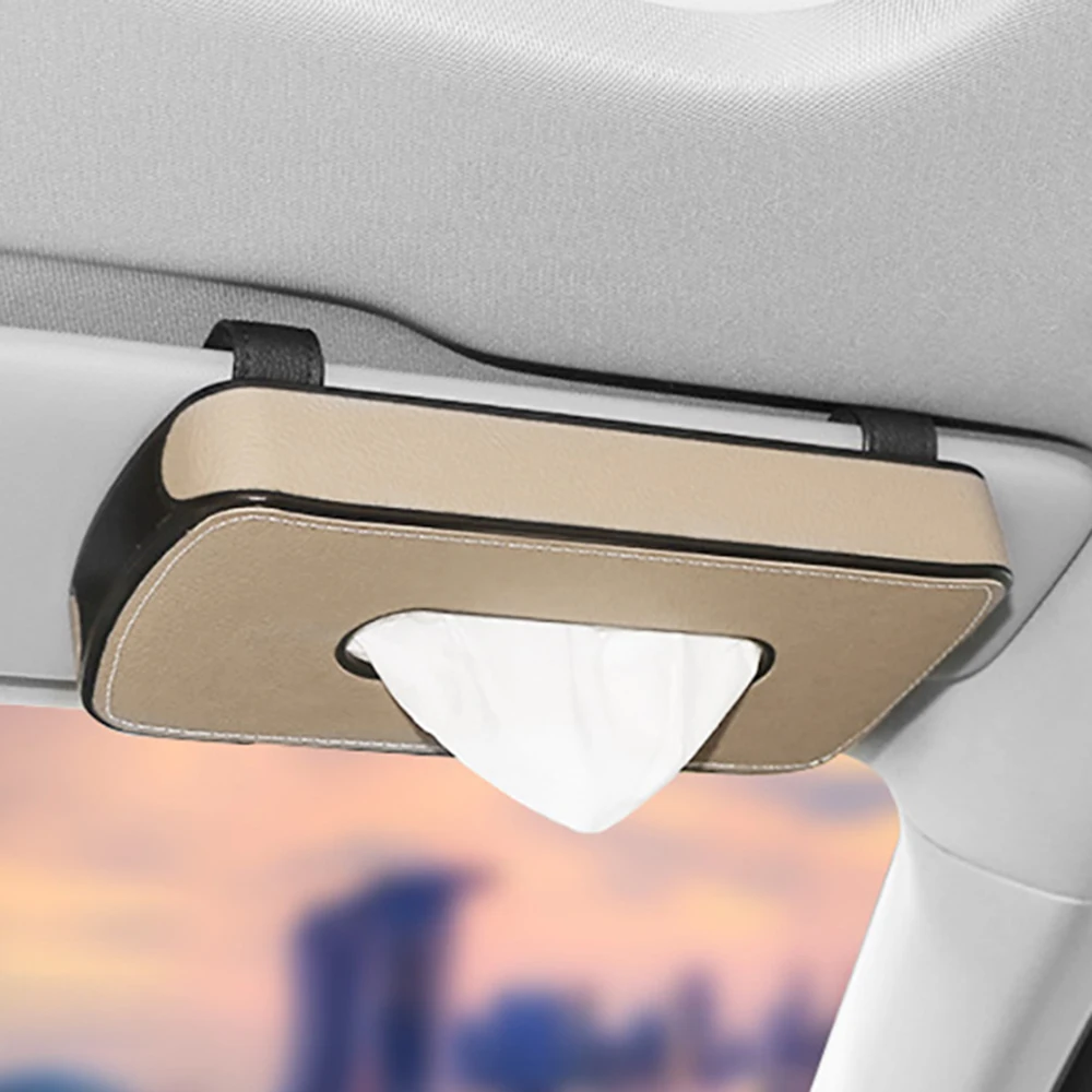 Простой стиль автомобильный солнцезащитный козырек коробка для салфеток