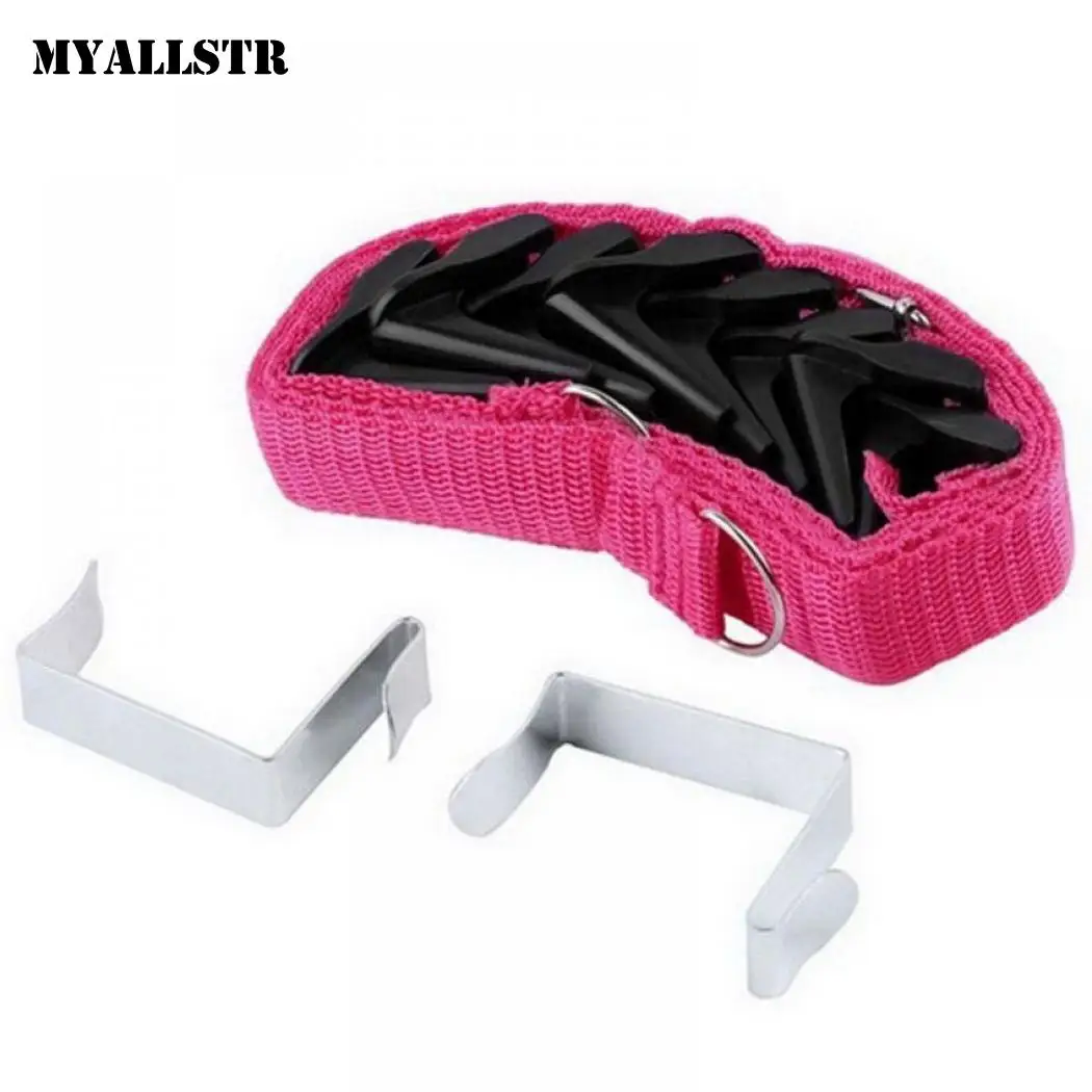 Adjustable Door Back Hook Strap Clothes Hats Hanging Belt Hanger Rope Bags Shoes Storage Save Space Suspension | Дом и сад
