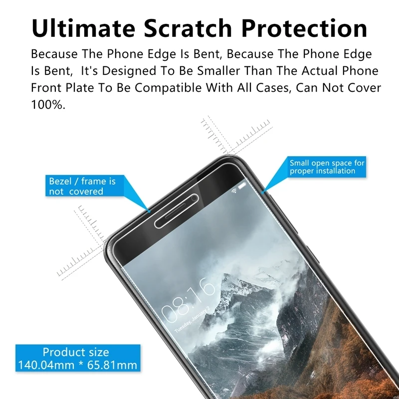 9H Tempered Glass For Huawei P9 Lite 2017 2.5D Toughened protective film P9Lite Screen Protector for huawei P 9 | Мобильные телефоны