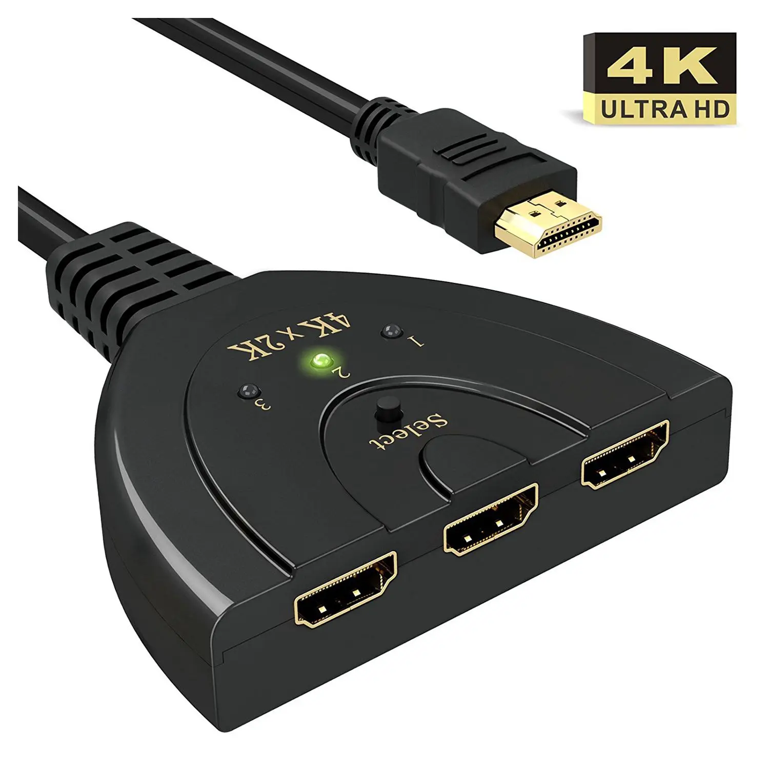 HDMI коммутатор 4 K 3-портовый сплиттер Коммутатор поддерживает K/Full HD1080p/3D с