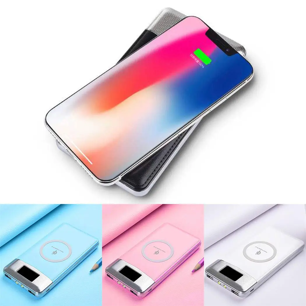 10000 мАч беспроводной запасные аккумуляторы для телефонов Портативный батарея