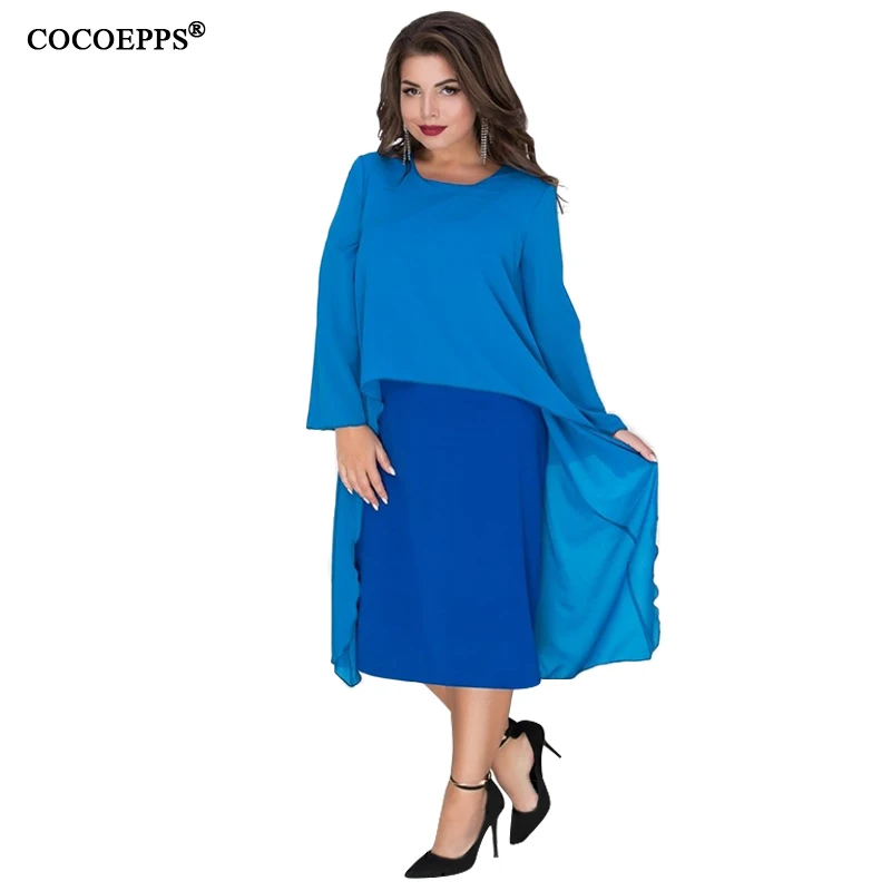 Женское шифоновое платье большого размера Повседневное миди 5XL 6XL Vestidos лето 2019 |