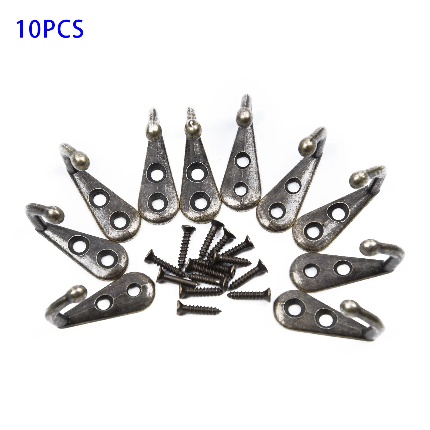 10 шт. настенные металлические антикварные Крючки вешалка для ключей пальто шляпа