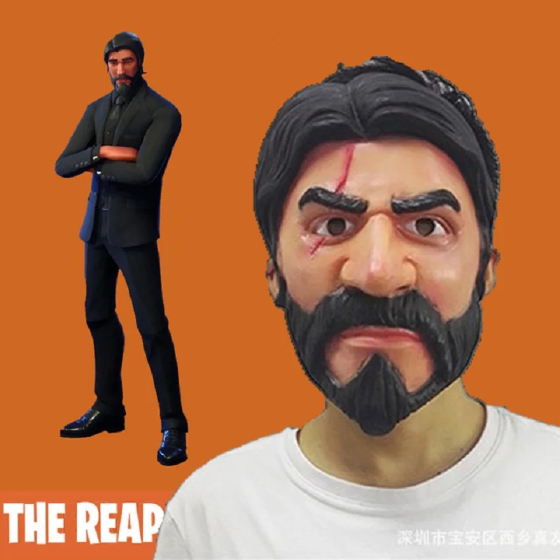 Латексная Маска для косплея Fortniter The Reaper рояль битва маски взрослых реквизит