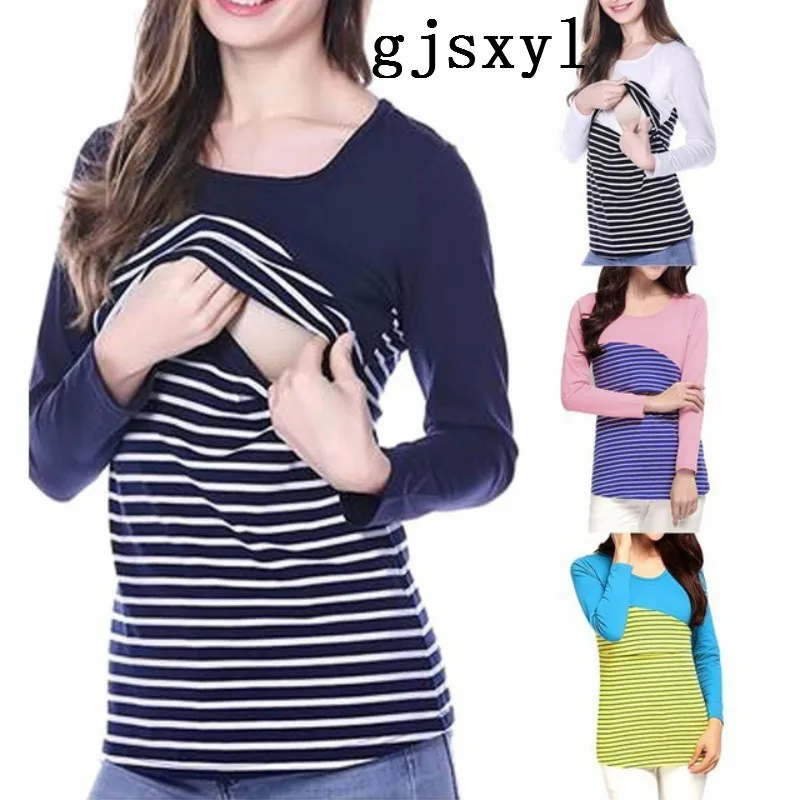 2018 свитер в полоску с длинными рукавами для беременных женщин медсестер одежда