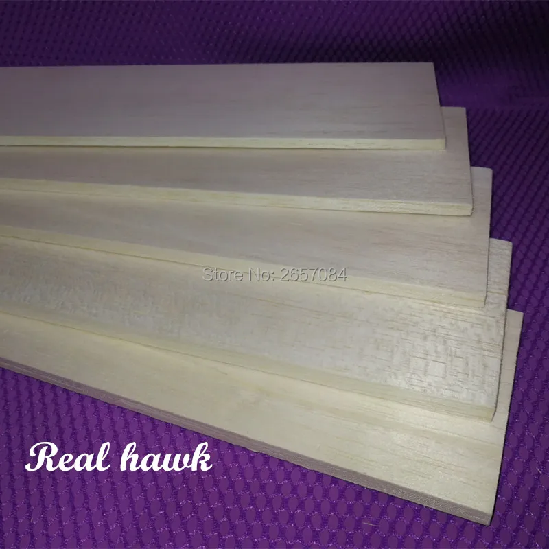 

5pcs 600x100x6/7/8/9mm EXCELLENT QUALITY Model Balsa wood sheets for DIY airplane boat model material free shipping