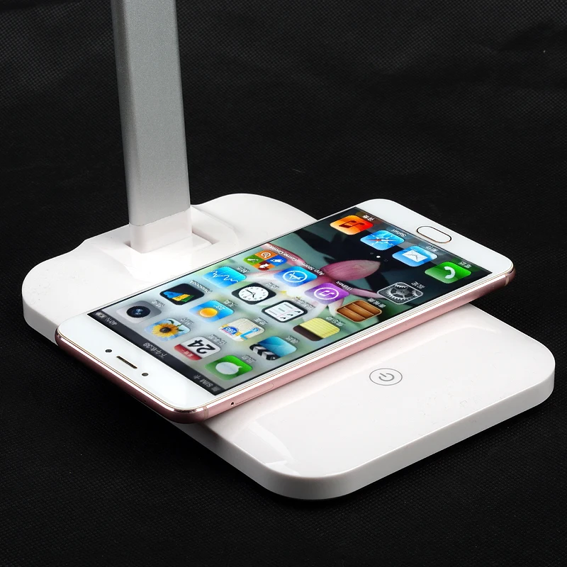 Qi Беспроводной Зарядное устройство с настольная лампа для iPhone X/XS Max XR 8 плюс свет