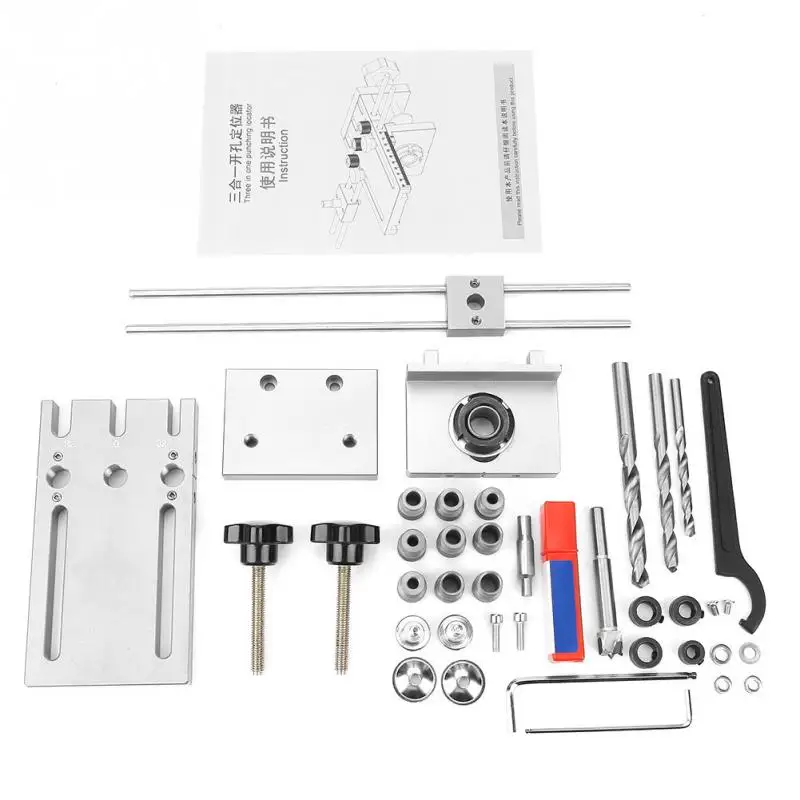 1 Set Woodworking Self Centering Dowelling Jig Drill Guide Locator Kit 3 in 6/8/10/15mm Dowel Tools New Arrival | Инструменты