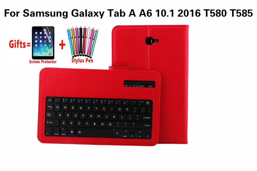 Съемный беспроводной Чехол для клавиатуры Bluetooth 3 0 Samsung Galaxy Tab A A6 10 1 2016 T580 T585 T580N T585N