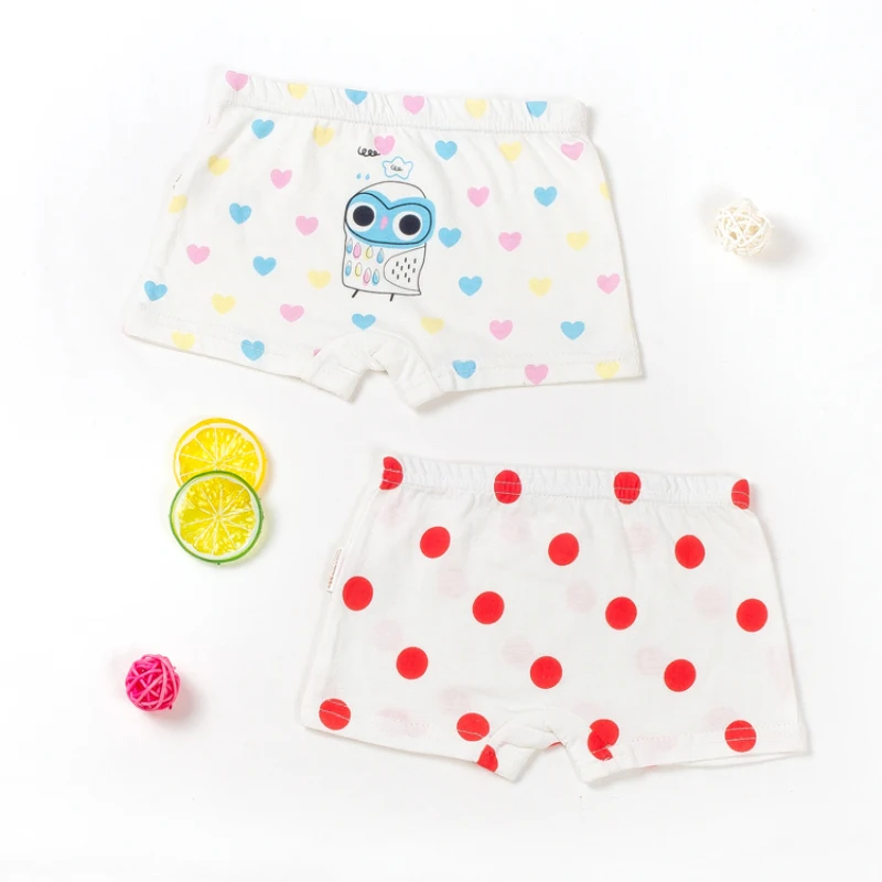 2 шт./партия детские трусы с рисунками милые трусики для девочек боксеры нижнее