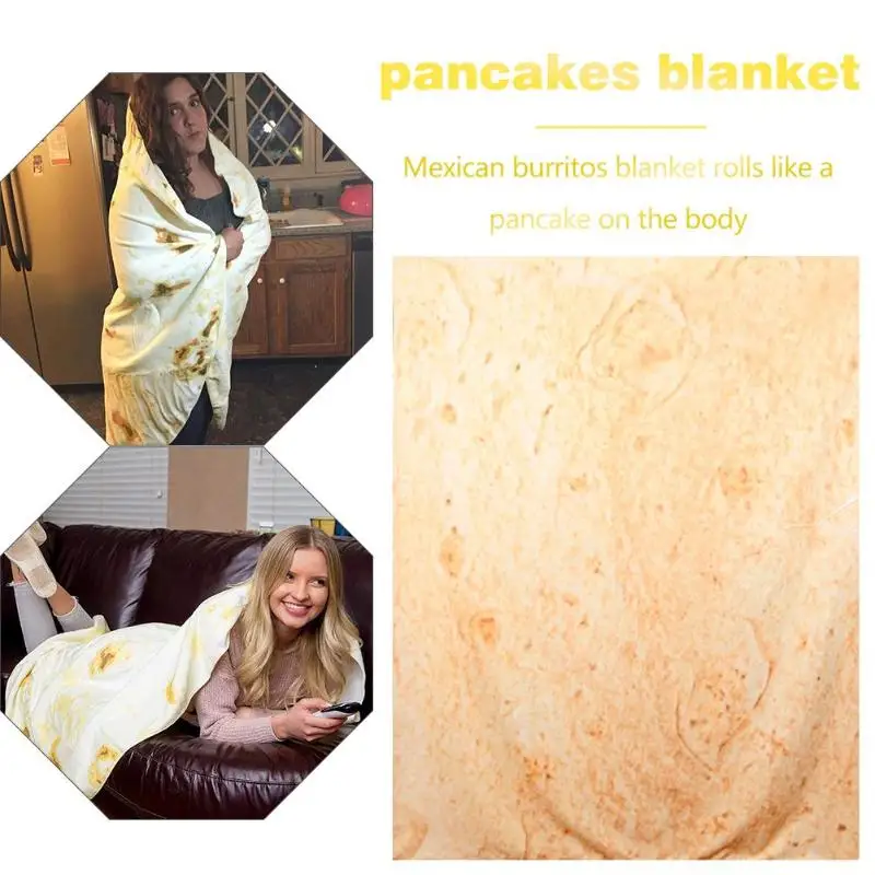 Tortilla Texture Soft Throw Blanket Family Car and Sofa Office Quilts Bedding Winter Zen Life Burrito | Дом и сад