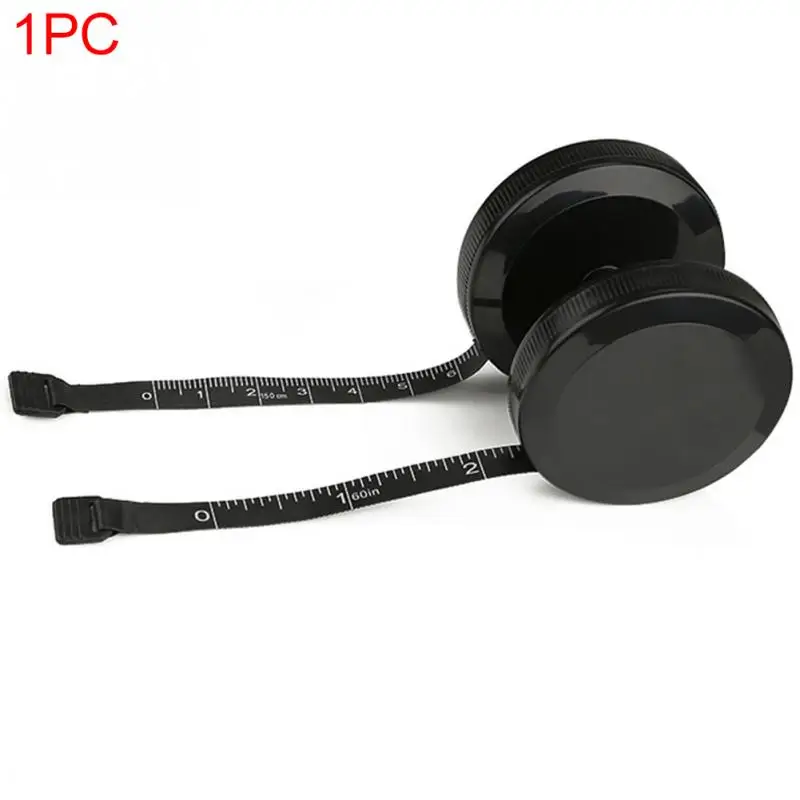 Черная Автоматическая двухсторонняя Выдвижная мерная рулетка ABS Гибкая