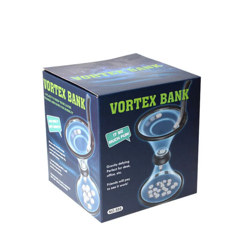 New Gravity Rotating Cyclone Piggy Bank Decompression Vortex Funnel Transparent Hard Moneybox Safe Coin Save Box Year Gift | Дом и сад