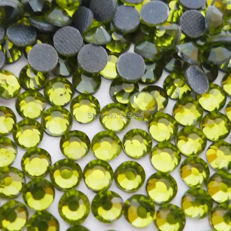 SS6 SS40 Olivine DMC исправление стразы Flatback Стекло железо на для поделок одежда обувь
