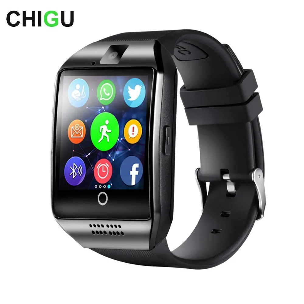 Новый Чигу Q18 Bluetooth Smart часы с Сенсорный экран Камера Поддержка TF sim-карта для