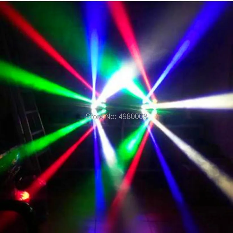 Мини светодиодный 8x10 Вт RGBW Подвижная головка свет Паук DMX512 луч эффект