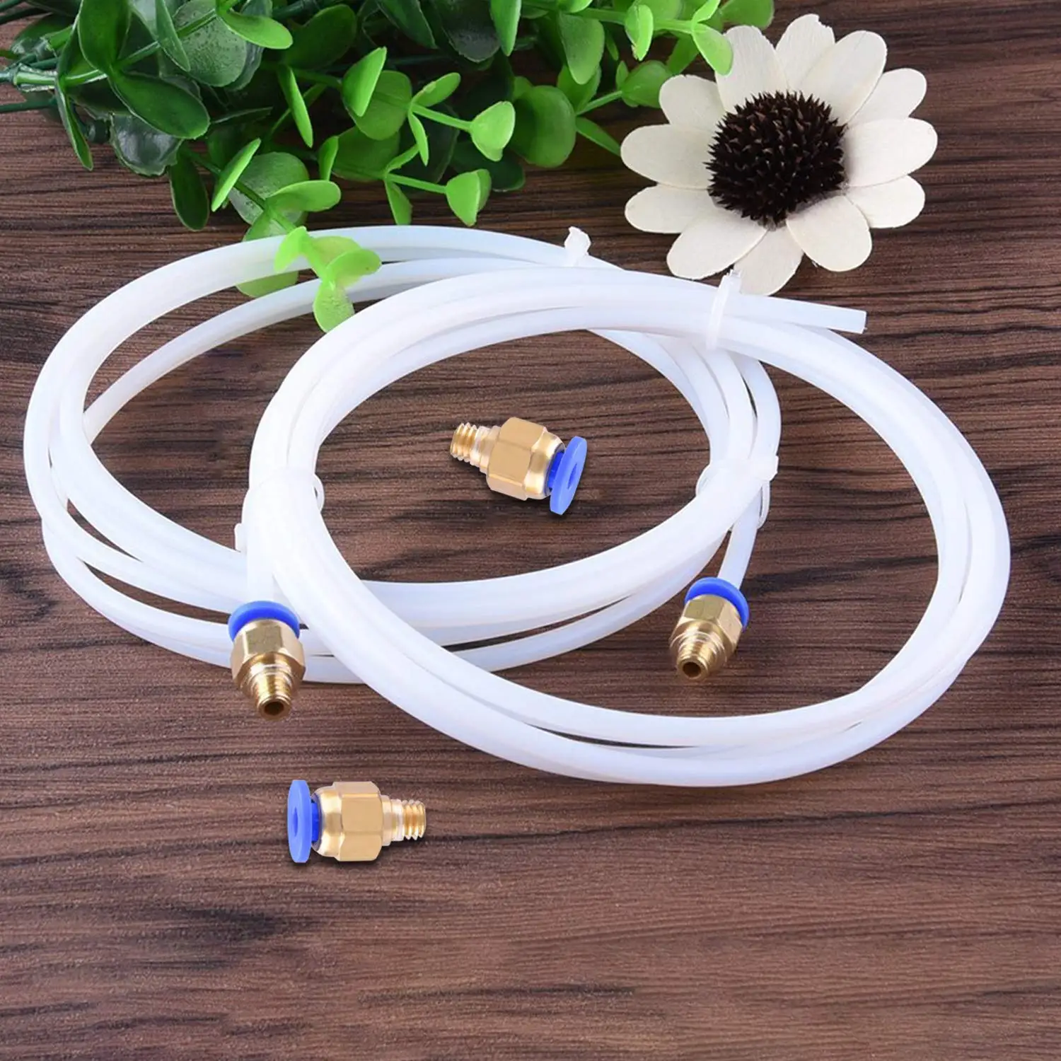 4 шт. тефлоновая трубка из ПТФЭ (2 1 м и 2 м) с 6 Pc4 M6 быстросохнущим фитингом + M10