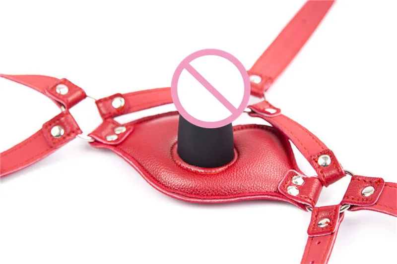 Adult Products Penis Insert Oral Sex Gag For Men Woman Erotic Game Open Mouth Toys Leather Bondage |